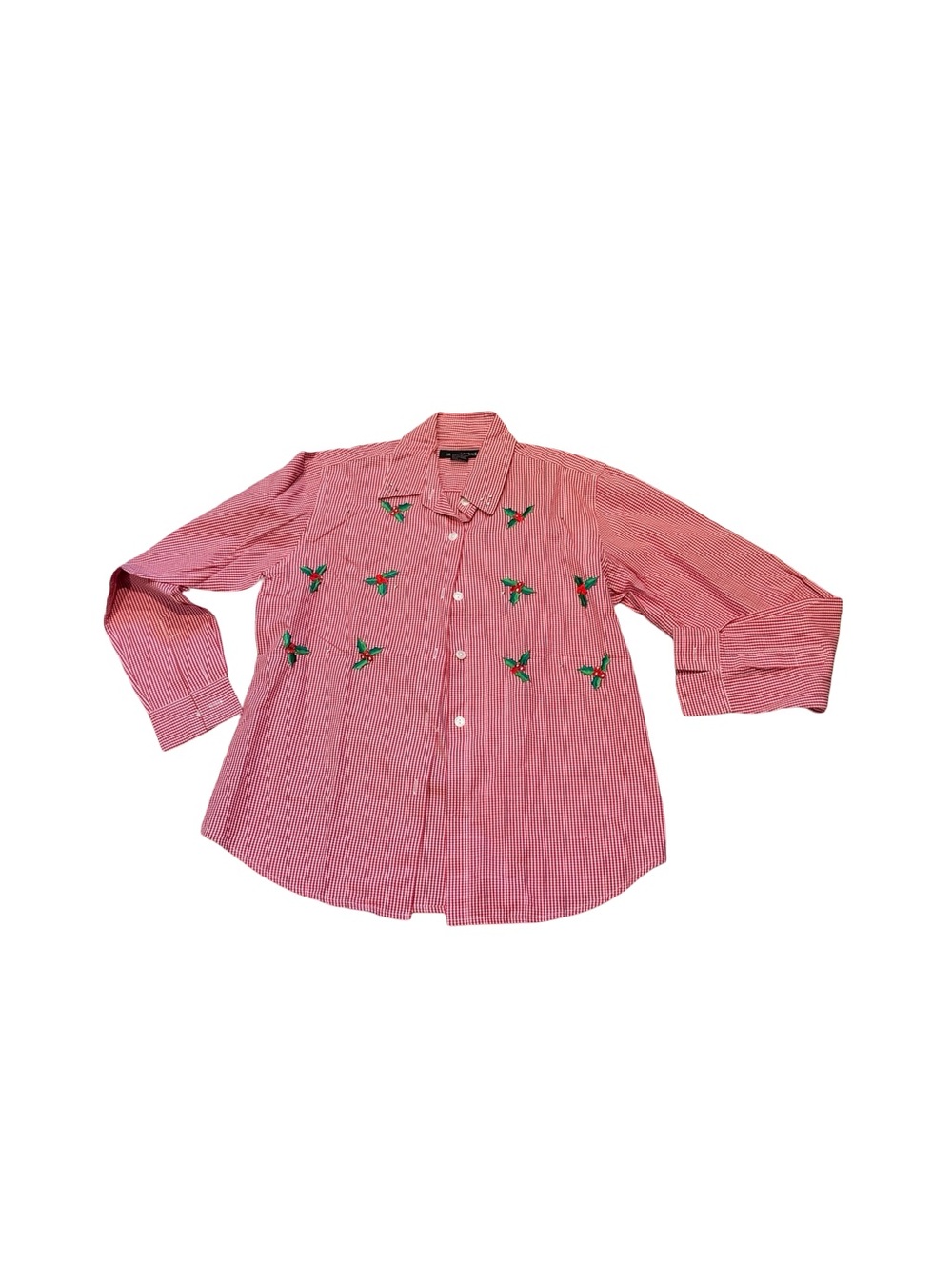 Vintage impressions Christmas Striped Button-Down Shirt